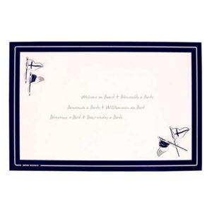 Marine business Toalha De Mesa Individual Welcome On Board 6 Unidades