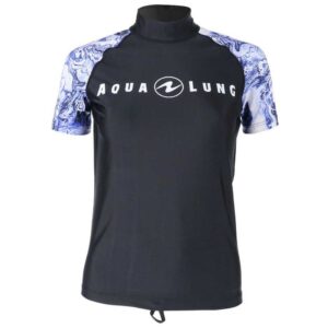 Aqualung Camiseta Feminina De Manga Curta Aqua