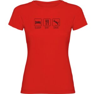 Kruskis Camiseta De Manga Curta Sleep Eat And Dive - XL
