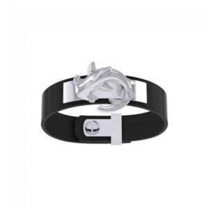 Dive silver Hammerhead Shark Leather Bracelet