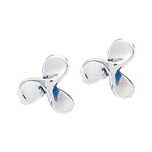 Dive silver Small Boat Propeller Post Earring