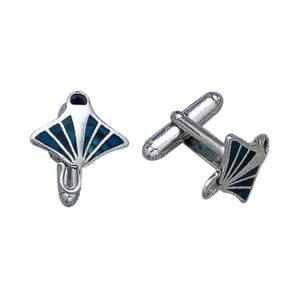 Dive silver Manta Ray Cufflinks