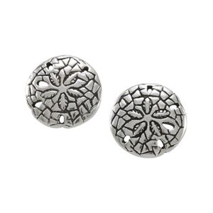 Dive silver Small Sand Dollar Post Earring