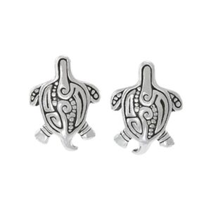 Dive silver Small Aboriginal Turtle Post Earring
