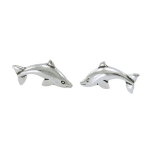 Dive silver Small Whale Post Earring