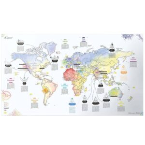 Awesome maps Mapa De Ioga Mapa-múndi Ilustrado For Yoga Enthusiasts