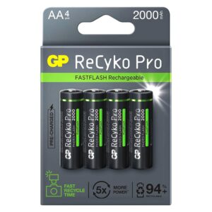 Gp batteries Recarregável ReCyko Photo Flash 2000mAh Pró 4 Unidades Baterias