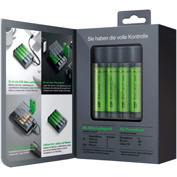 Gp batteries Dentro Charge AnyWay 3 1 Bateria Carregador - Image 2