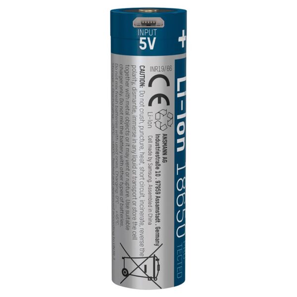Ansmann Baterias Li-Ion 18650 3400Mah 3.6V Micro-USB 1307-0003 - Image 2