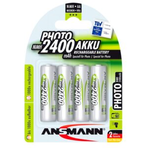 Ansmann 1x4 Mignon AA 2400mAh Photo Recarregável Mignon AA 2400mAh Photo Baterias