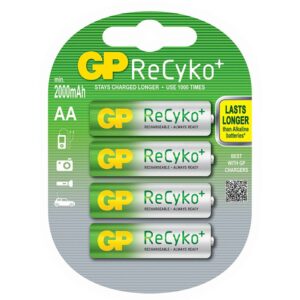 Gp Bateria Recarregável Recyko+ R6 AA 2000mAh 4 Unidades