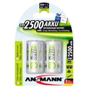 Ansmann Recarregável Baby C 1x2 MaxE NiMH 2500mAh Baterias
