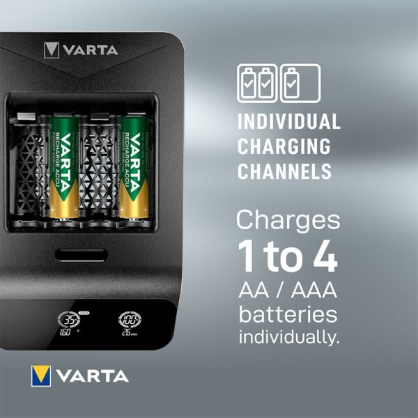 Varta Carregador LCD Inteligente Com 4 2100mAh AA 2100mAh AA - Imagem 12