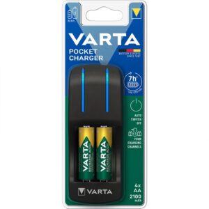 Varta Carregador De Bolso Com 4x 2100mAh Mignon AA