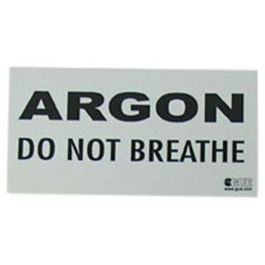 Halcyon Decalque De Aviso Argon: Do Not Breathe