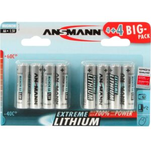 Ansmann Lítio Extremo Baterias AA Mignon LR