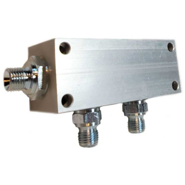 Metalsub Manifold Block Bauer Inlet G 1/4´´ 2 Outlets - Imagem 2