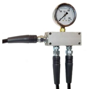 Metalsub Manifold Block With Gauge G 1/4´´ Inlet 2 Outlets