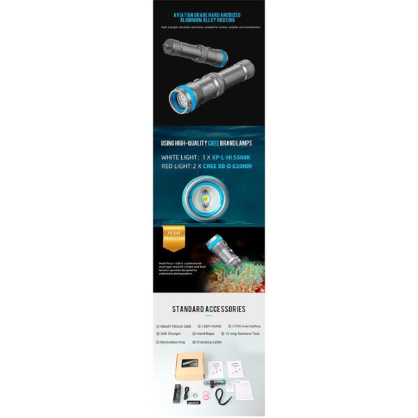 Weefine Pacote De Tochas 1200FR Snoot Smart - Image 7