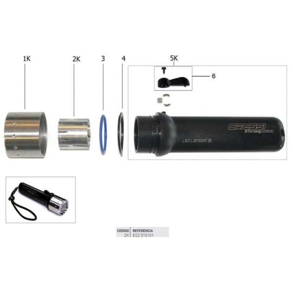 Cressi Led+Eletrônico Frogman