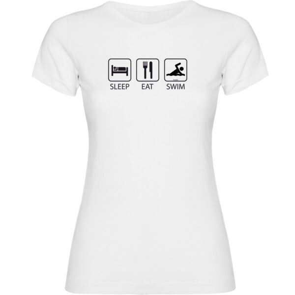 Kruskis Camiseta De Manga Curta Sleep Eat And Swim