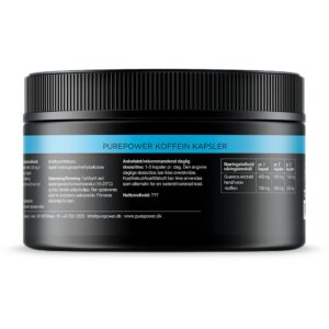 Purepower Cápsulas Caffeine 90 Unidades