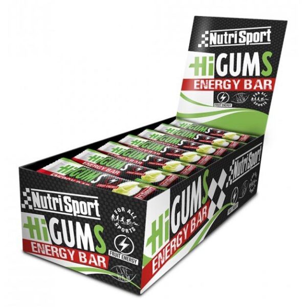 Nutrisport HiGums 25g 28 Unidades Frutado Energia Barras Caixa