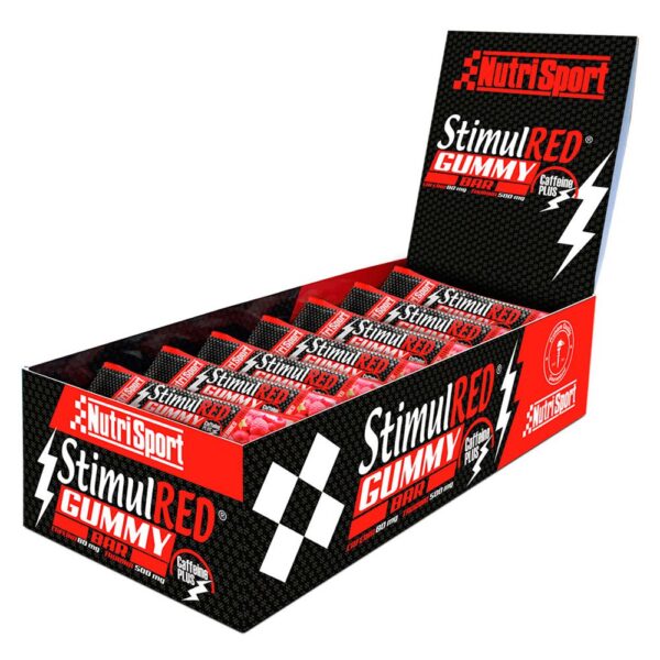 Nutrisport Stimulred Gummy 25g 28 Unidades Vermelho Bagas Energia Barras Caixa