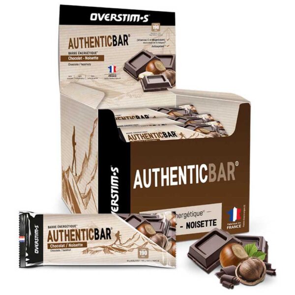 Overstims E Caixa De Barras Energéticas De Amendoim Authentic 65g Chocolate 32 Unidades