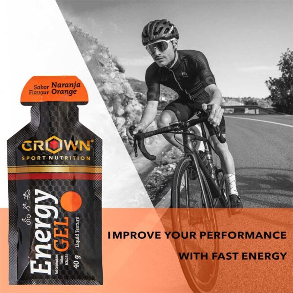 Crown sport nutrition Orange Energy Gels Box 40g 12 Unidades - Image 3