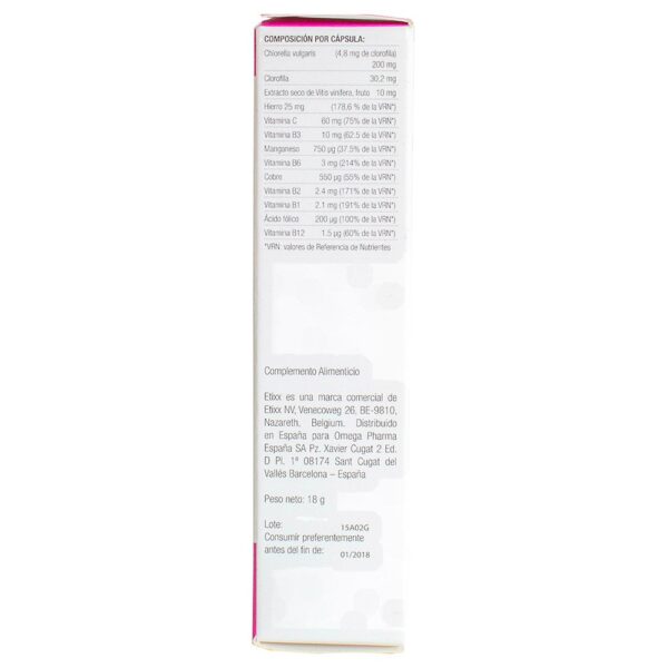 Etixx Caixa Tablets Ferro 125 AA 30 Unidades Sabor Neutro - Imagem 4