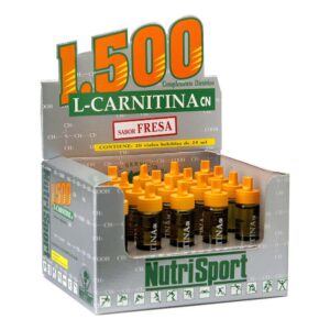 Nutrisport Caixa Frascos L Carnitina 1500 20 Unidades Morango