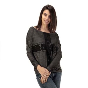 In vein Camiseta De Manga Comprida Central Black Cross