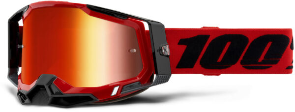 100% Racecraft 2 (lentes espelhadas) vermelho - óculos de proteção