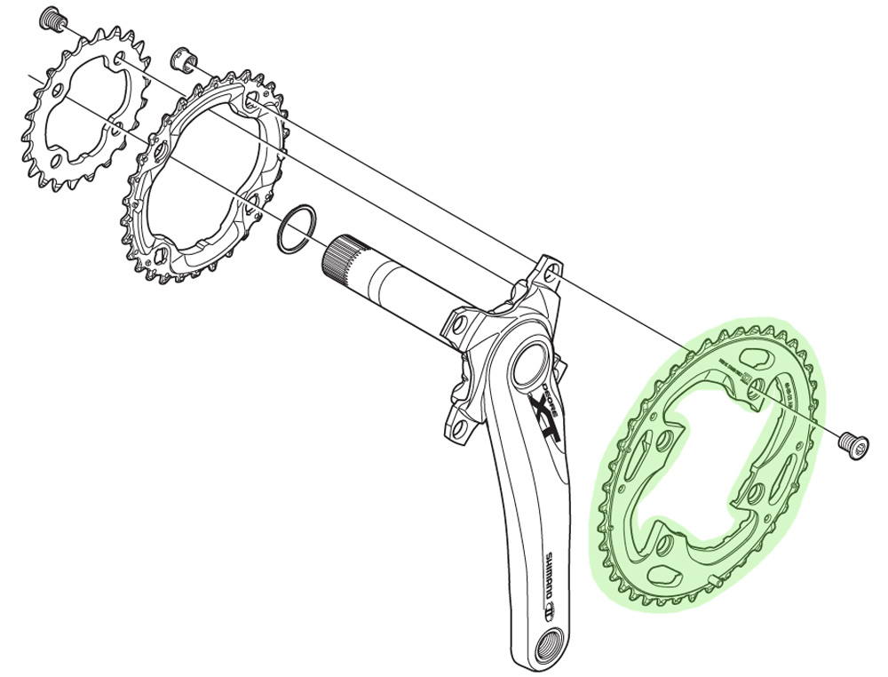 Corrente Shimano XT para FC-M782 40T (AN) - Imagem 2