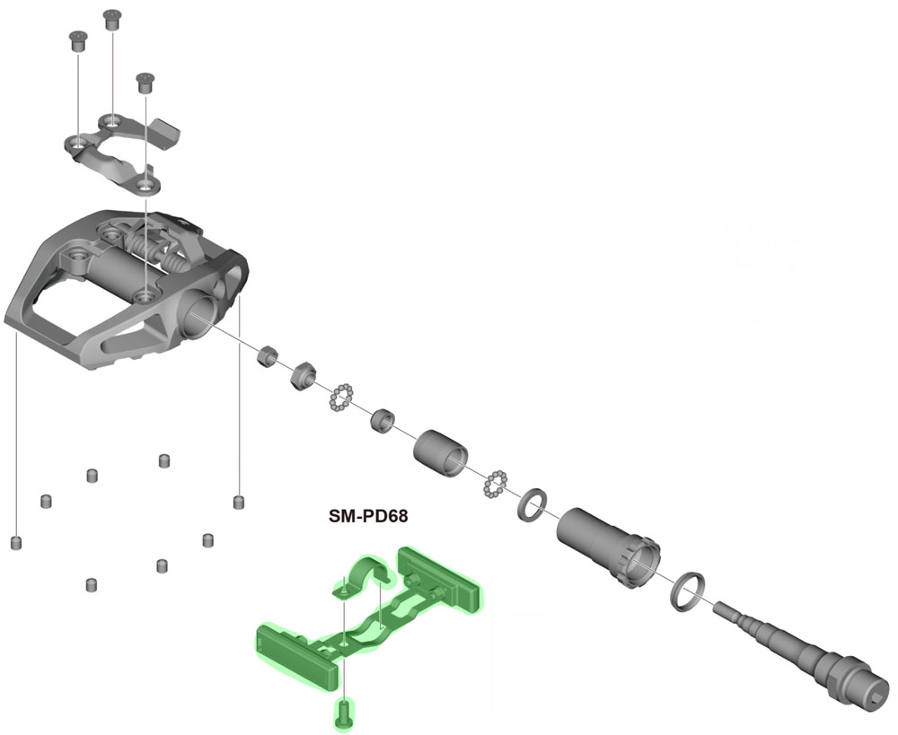 Conjunto Refletor Shimano SM-PD68 - Imagem 4