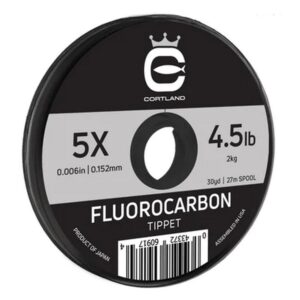 Cortland Linha De Pesca Com Mosca Fluorocarbon Tippet 5X 27 m