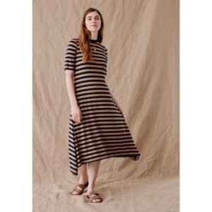 Redgreen Vestido Longo Manga Curta Ditte