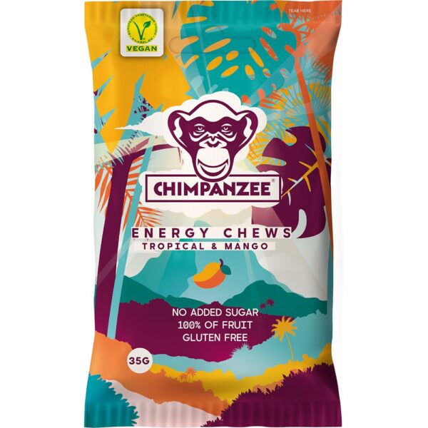 Chimpanzee Caixa Jujubas Energia 35g Tropical&Mango 20 Unidades