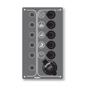 Lalizas Switch 5 Waterproof Switches & Autom Fuses 12V
