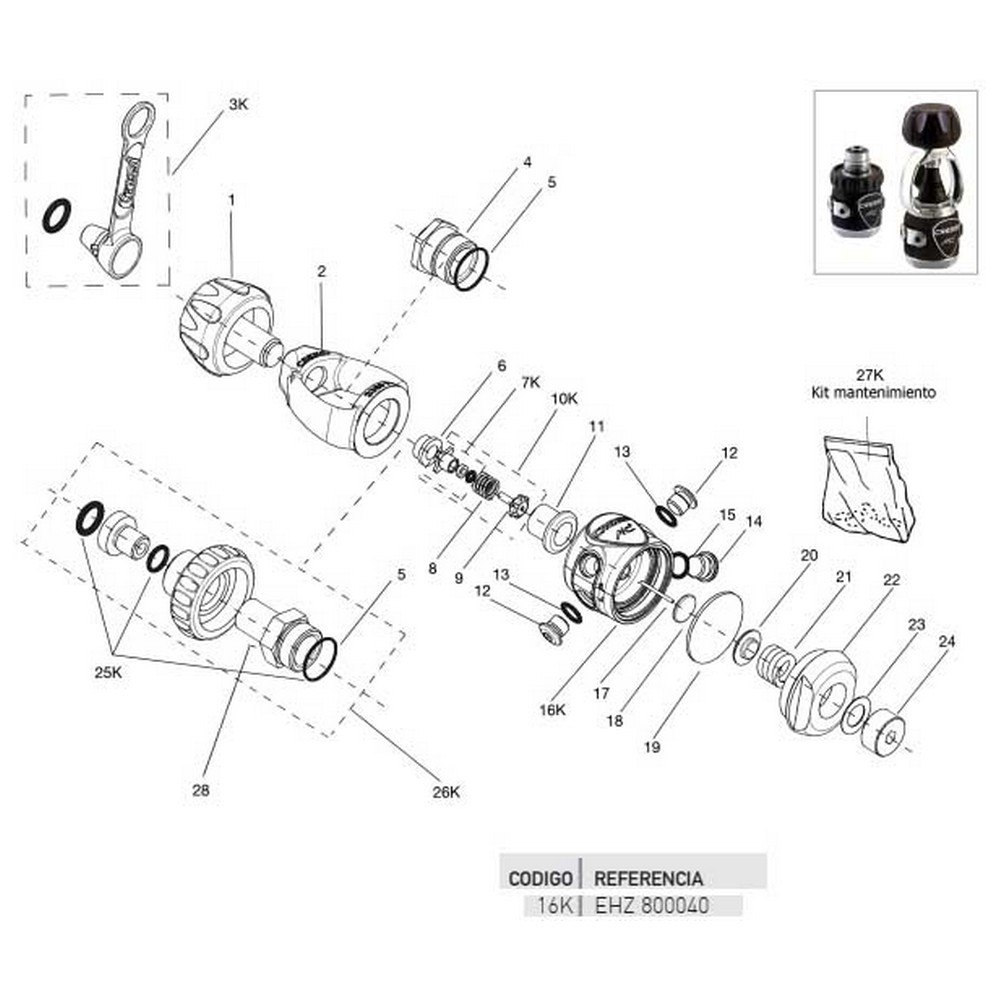 Cressi Corpo Primeiro Estágio MC9