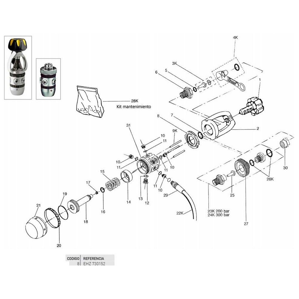 Cressi Primeiro Estágio De Ajuste Da Coroa XS2