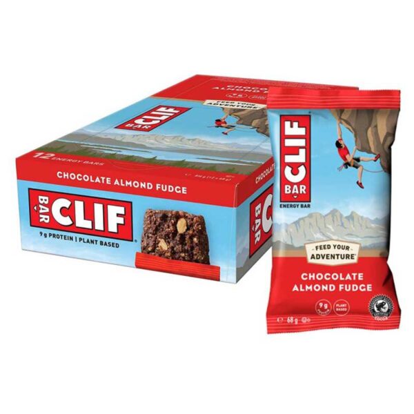 Clif Barras Energéticas Fudge De Amêndoa 68g Chocolate 12 Unidades