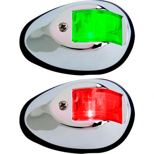 Goldenship Kit De Luz Led De Aço Inoxidável Para Navegação A Bombordo/estibordo 12V 42.8mA 36x56x89 mm 2 Unidades