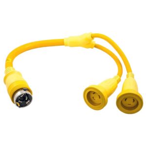 Hubbell Adaptador Y Fêmea 30A 50A 125/250V Para Macho 50A 125/250V