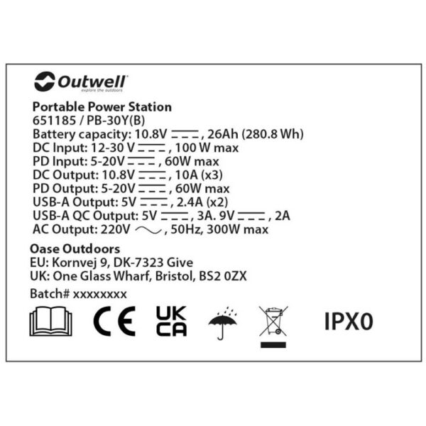 Outwell Alimentador De Transformador De Bateria Akira 300W - Imagem 5