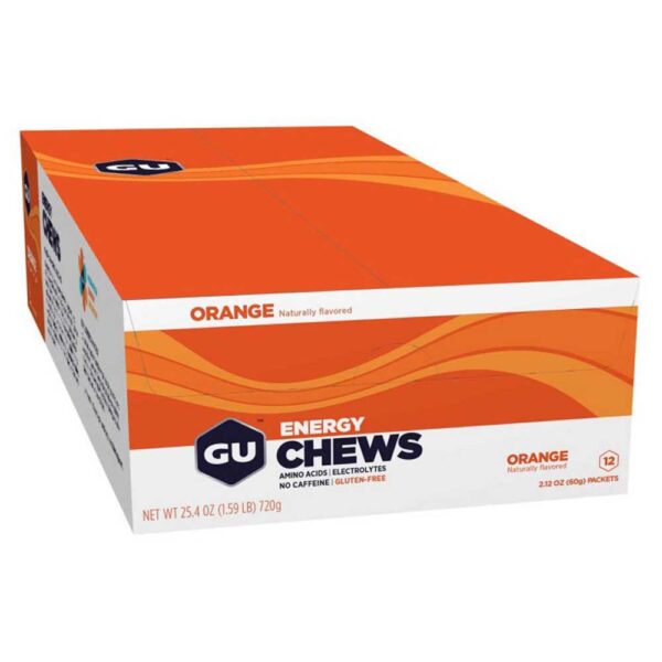 GU Chews Energéticos Energy Chews Orange 12 12 Unidades