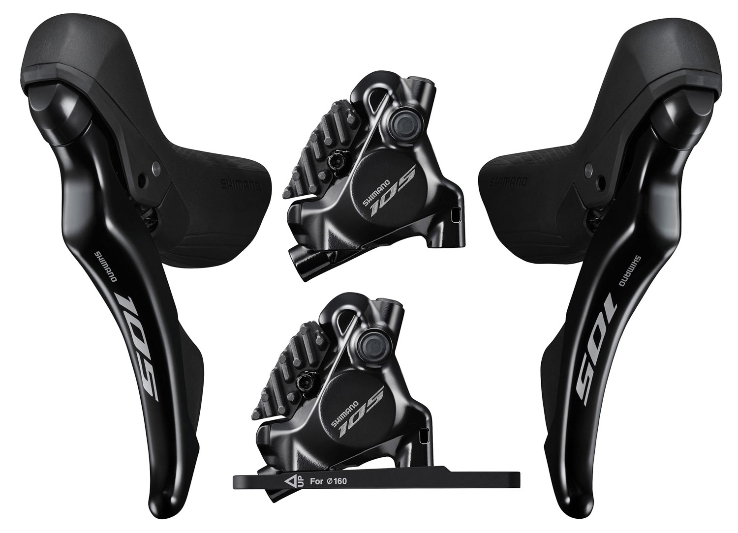 Shimano 105 ST-R7120+BR-R7170 2x12-speed Disc Brake Set