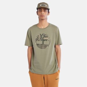 Timberland Camiseta De Manga Curta Tree Logo Seasonal Camo