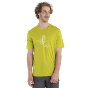 Icebreaker Camiseta De Manga Curta Tech Lite II Skiing Yeti Merino